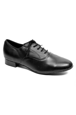 Go Dance Mens' Ballroom Black Leather Shoes 7017