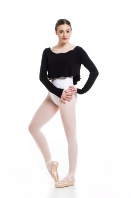 Ladies loose short top with long sleeves