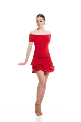 Girls Skirt With Triple Ruffle Hem